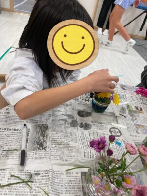 フラワーアレンジメントをしたよ💐