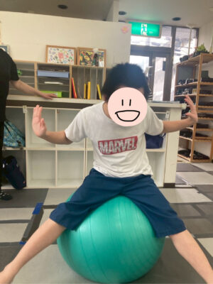 バランスボールで1・2・3